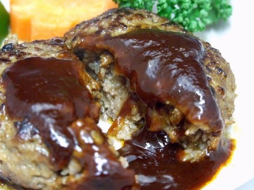 【黒毛和牛 A5等級 雌牛 & 銘柄豚 米澤 豚 一番育ち 使用】 手造り ハンバーグ （大）180g 7個 [その他] [その他]