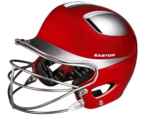 EASTON Ghost Softball Batting Helmet With Facemask - Matte Red, Medium/Large Size