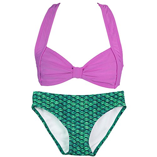 Fin Fun Mermaid Girls Clamshell Bikini Set, Mermaidens Swimsuits and Swimwear