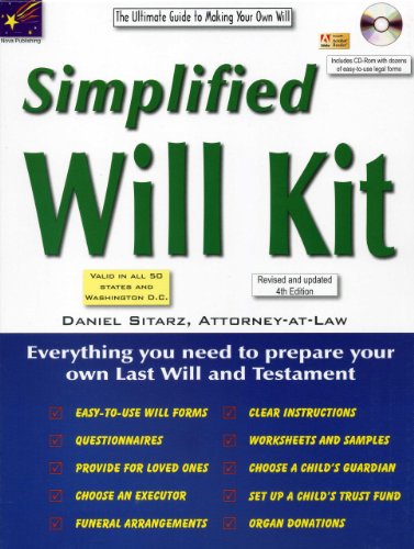 Simplified Will Kit: The Ultimate Guide to Making a Will by Daniel Sitarz