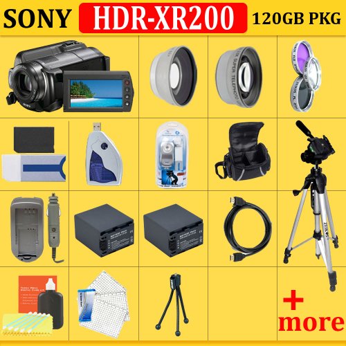 Sony HDRXR200 120GB High Definition Handycam Camcorder + HUGE
