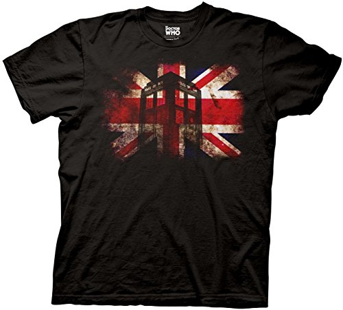 Doctor Who Tardis Union Jack Adult T-Shirt