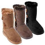 Journee Kids Girl's Side Toggle Accent Boots