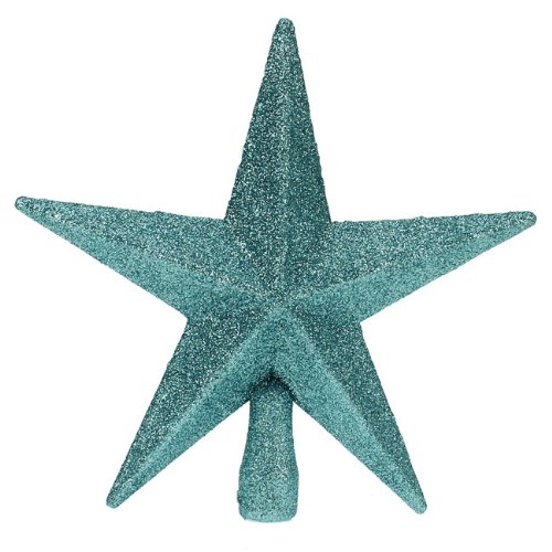 Blue Glitter Star Christmas Tree Topper (20cm) by Christmas Direct