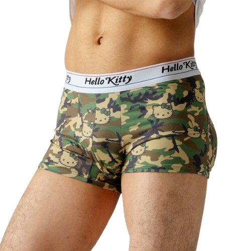 (ハローキティ)Hello Kitty HELLO KITTY ボクサーパンツ WEB限定 迷彩柄 RTK-B02 KA カーキ L