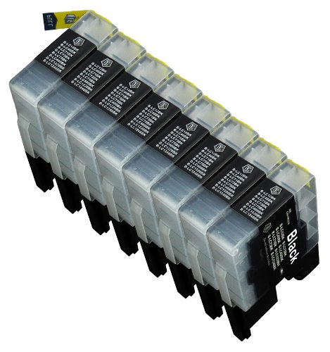 8 Pack Compatible with Brother LC-61 , LC-65 , LC61 , LC65 8 Black for use with Brother MFC-J410, DCP-145C, DCP-165C, DCP-195C, DCP-375-CW, DCP-385C, DCP-395-CN, DCP-585-CW, DCP-6690-CW, DCP-J125, DCP-J315-W, DCP-J515-W, DCP-J715-W, MFC-250C, MFC-255-CW, MFC-290C, MFC-295-CN, MFC-490-CW, MFC-495-CW, MFC-5490-CN, MFC-5890-CN, MFC-5890-CN, MFC-5895-CW, MFC-6490-CW, MFC-6890CD-W, MFC-790-CW, MFC-795-CW, MFC-990-CW, MFC-J220, MFC-J265-W, MFC-J270-W, MFC-J410, MFC-J410-W, MFC-J415-W, MFC-J615-W, MFC-J630-W. Ink Cartridges for inkjet printers. LC 61 BK , LC 61BK , LC-61 BK , LC-61BK , LC61 BK , LC61BK , LC65BK Blake Printing Supply
