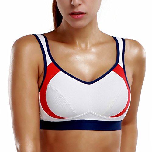 La Isla Women's High Impact Supportive Control Wire Free Non Padded Sports Bra