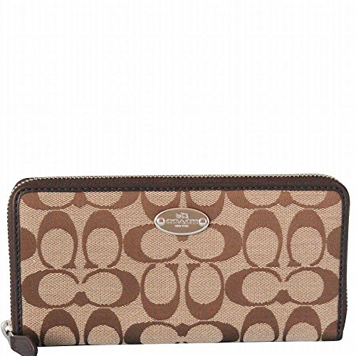 Coach 12CM Signature Accordion Zip Wallet 53618