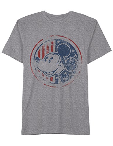 Mickey Mouse Disney Vintage Officially Licensed Stamp Heather Grey Adult Mens T-Shirt