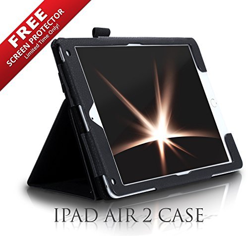 E-COMMWAY® Apple iPad Air 2 Case Accessories | Best iPad 6 Smart Tablet Covers | FREE CHRISTMAS GIFT SCREEN PROTECTOR with Your iPad Air 2 Cover | 100% MONEY-BACK GUARANTEE Apple Air2 Cases and Covers