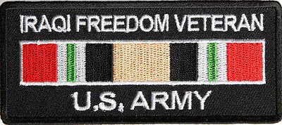 Iraqi Freedom Vet ARMY Military US POW MIA Motorcycle Biker Vest Patch PAT-2445