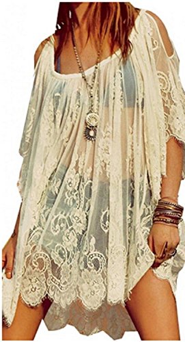 Hippie Boho People Embroidery Floral Lace Crochet Mini Party Dress Tops