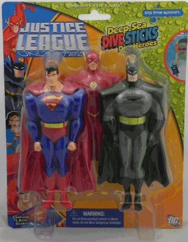 Justice League Unlimited * Deep Sea Dive Sticks / Dive Heroes * Batman / Supe... by DC Comics