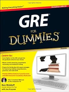 GRE For Dummies, Premier 7th Edition, with CD