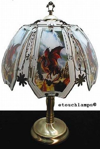 

Mountain Dragon Touch Lamp with Antique Brass Finish