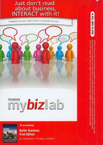 Better Business Mybizlab Access Code Card by Solomon