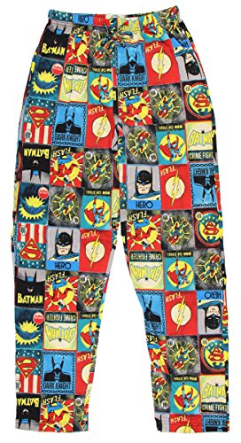 DC Comics Justice League Blocks Knit Graphic Sleep Lounge Pants