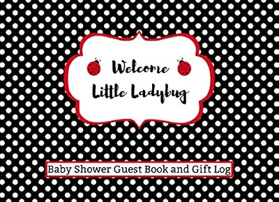 Welcome Little Ladybug - Baby Shower Guest Book and Gift Log