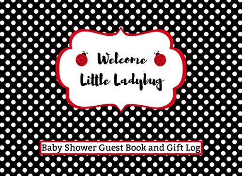 Welcome Little Ladybug - Baby Shower Guest Book and Gift Log by DV Books
