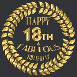 Happy 18th & Fabulous Birthday: Happy 18th Birthday: Party Guest Book to write Thoughts & Best 18th birthday wishes, gold chic design Hand drawn ... To Write In 100 pages 8.5 by 8.5 inches by Happy Guests Thoughts