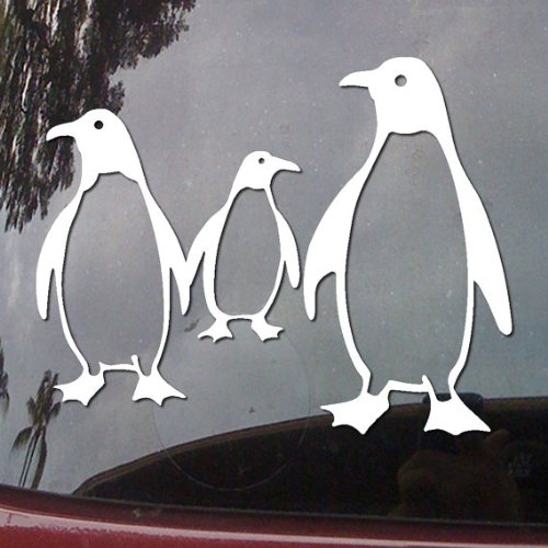 Penguin Family Vinyl Car Sticker Symbol Silhouette Keypad Track Pad Decal Laptop Skin Ipad Macbook Window Truck Motorcycle