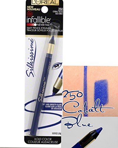 L'oreal Infallible Silkissime Eyeliner-250 Cobalt Blue, (Pack of 2)