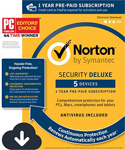 Algopix Similar Product 16 - Norton Security Deluxe  Antivirus