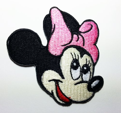 Minnie Mouse Pink Bow Patches 7x7.5 Cm Iron on Patch/embroidered Patch This Appliques Are Great for T-shirt, Hat, Jean ,Jacket, Backpacks