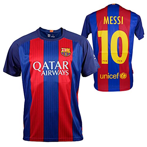 FC BARCELONA- Camiseta 1ª Equipación Adulto 2016-2017, Réplica Oficial MESSI- Talla L