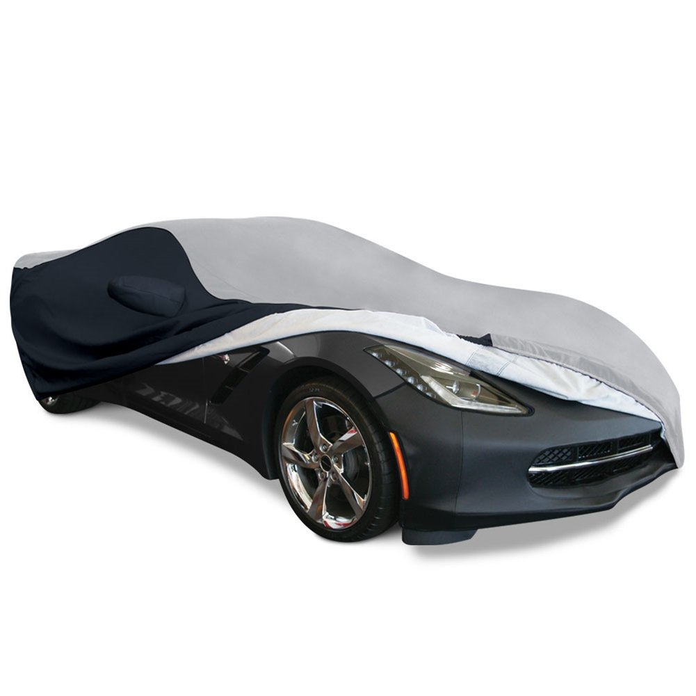

C7 Corvette Stingray Ultraguard Plus Car Cover - Indoor/Outdoor Protection : Grey/Black