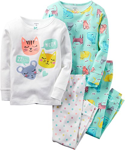 Carters Baby Girls 4-pc. Kittens Pajama Set