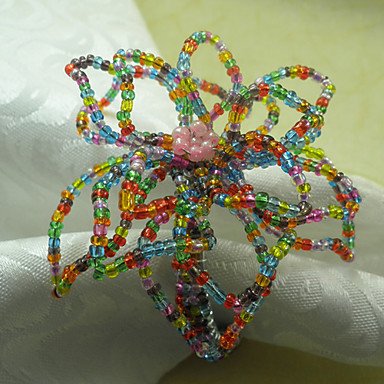 

Cuckoo Acrylic Beads Napkin Ring, Dia4.2-4.5cm Set of 12