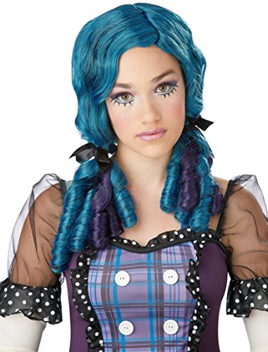 Teal Doll Curls Kids Wig