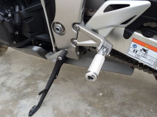 

Silver Pair New Foot Pegs for Honda CBR600 F4 F4I 99 00 01 02 03 04 05 06 07 Front Standard Footrest #5