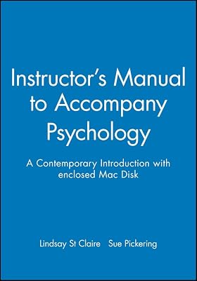 Instructor's Manual to Accompany Psychology: A Contemporary Introduction with enclosed Mac Disk