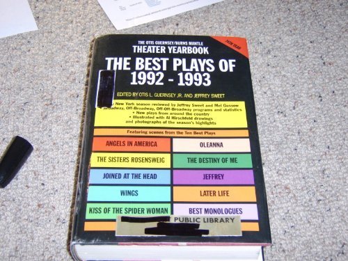 The Best Plays of 1992-1993 by Jeffrey Sweet