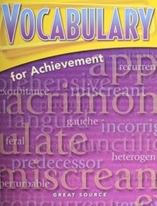 Great Source Vocabulary for Achievement: Student Edition Grade 10 by Margaret Ann Richek