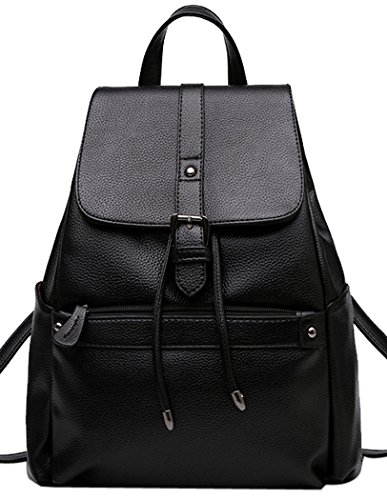 Coofit Women's Fashion Travel Bag Leather College Backpack Shoulder Bag