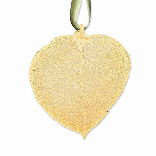 Algopix Similar Product 9 - 24k Gold Dipped Aspen Decorative Leaf