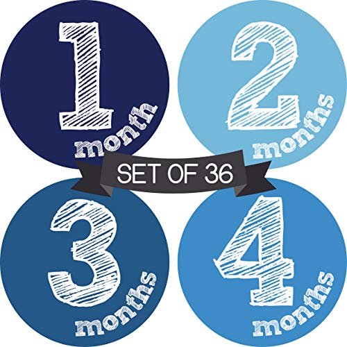 Algopix Similar Product 7 - 36 Baby Milestone Stickers  Baby