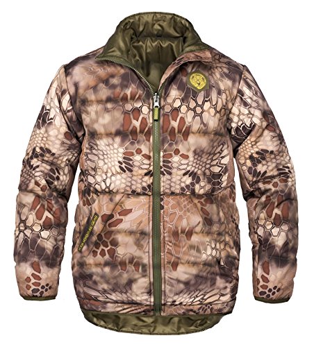 KODA Adventure Gear, Warm Polyester Kryptek Highlander Camo, Flexible Kids Camp One Base Jacket Coat