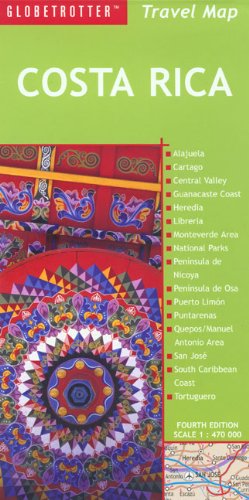 Globetrotter Travel Map Costa Rica by Globetrotter