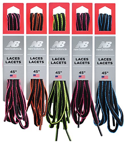 New Balance Two-Tone Neon Oval Athletic Laces