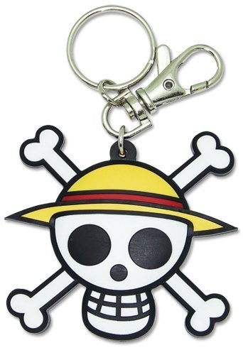 One Piece Straw Hat Pirates Skull Logo Key Chain