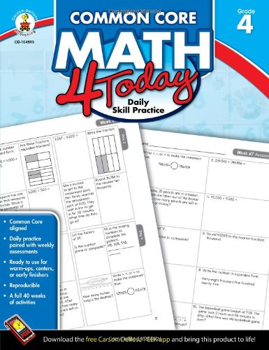 Common Core Math 4 Today, Grade 4: Daily Skill Practice by Erin McCarthy