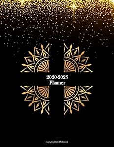 2020-2025 Planner: Elegant Shining Gold Glitter, 62 Month Calendar & Organizer, 6 Year Month's Focus, Top Goals and To-Do List Planner, 8.5"x11", Soft Cover, Premium Matte Finish