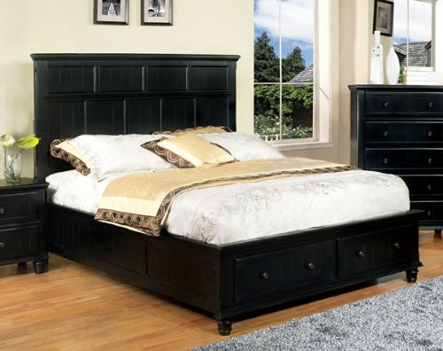 

Willow Creek Black Cottage Full Storage Bed