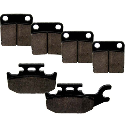 Caltric Brake Pads Fits Yamaha Kodiak 400 YFM400 4x4 2000-2002 Front Rear Brakes