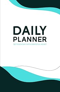 Daily Planner, 365 Days Daily Planner, Day book, Day organization, Best Gift ideas, Gift for Friends: Abstract Blue wave Daily planner book by Artpix Design