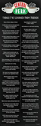 

Friends Things I Learned (Central Perk Cafe Menu) TV Television Show Poster Print 12x36
